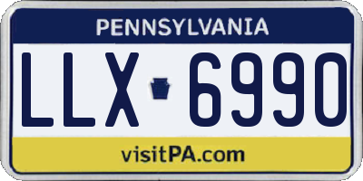 PA license plate LLX6990