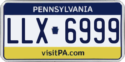 PA license plate LLX6999