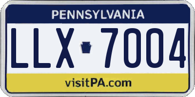 PA license plate LLX7004