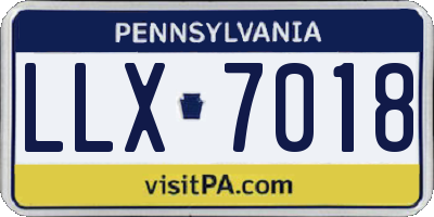 PA license plate LLX7018