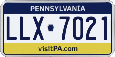 PA license plate LLX7021