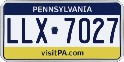 PA license plate LLX7027