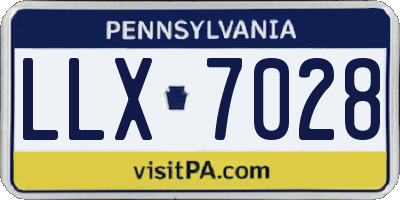 PA license plate LLX7028