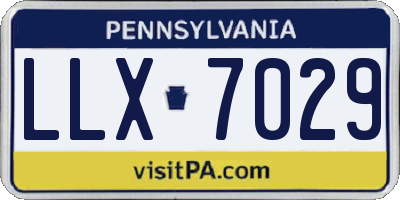 PA license plate LLX7029