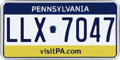 PA license plate LLX7047
