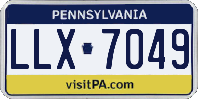 PA license plate LLX7049