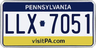PA license plate LLX7051