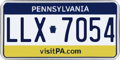 PA license plate LLX7054