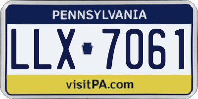 PA license plate LLX7061