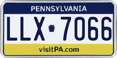 PA license plate LLX7066