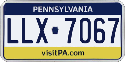 PA license plate LLX7067
