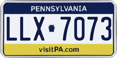 PA license plate LLX7073