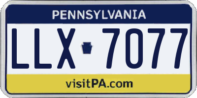 PA license plate LLX7077