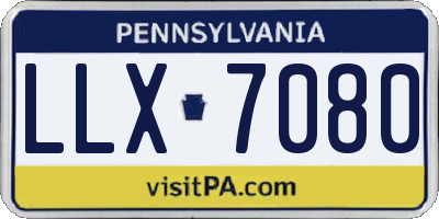 PA license plate LLX7080