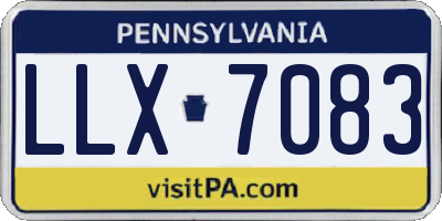 PA license plate LLX7083