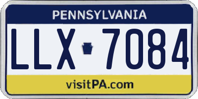 PA license plate LLX7084