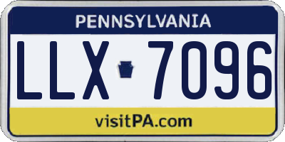 PA license plate LLX7096