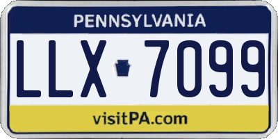 PA license plate LLX7099