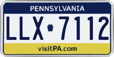 PA license plate LLX7112