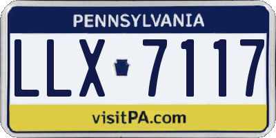 PA license plate LLX7117
