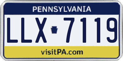 PA license plate LLX7119