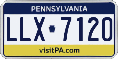 PA license plate LLX7120