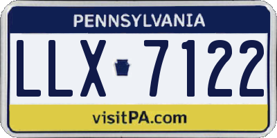 PA license plate LLX7122