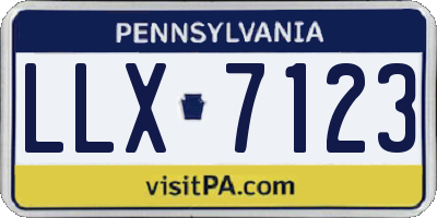 PA license plate LLX7123