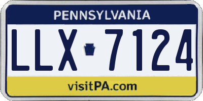 PA license plate LLX7124