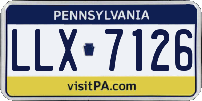 PA license plate LLX7126