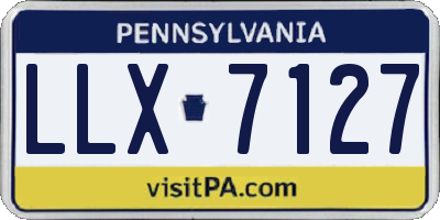 PA license plate LLX7127