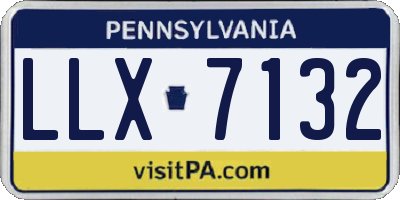 PA license plate LLX7132