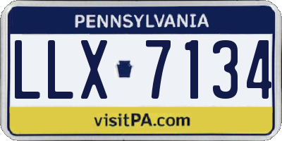 PA license plate LLX7134