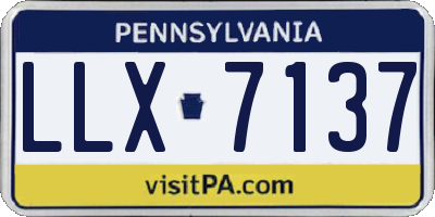 PA license plate LLX7137