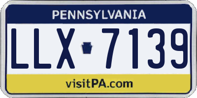 PA license plate LLX7139