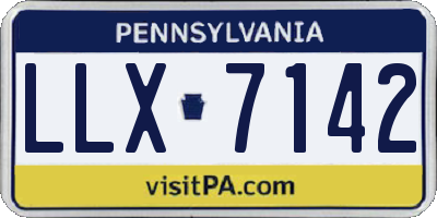 PA license plate LLX7142