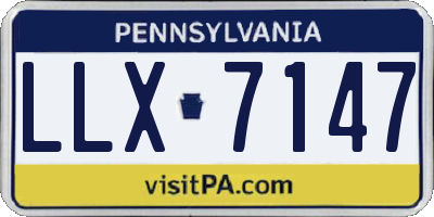 PA license plate LLX7147