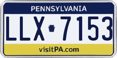 PA license plate LLX7153