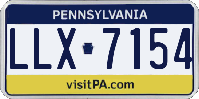 PA license plate LLX7154