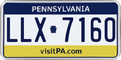 PA license plate LLX7160