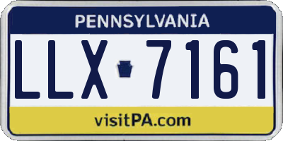 PA license plate LLX7161