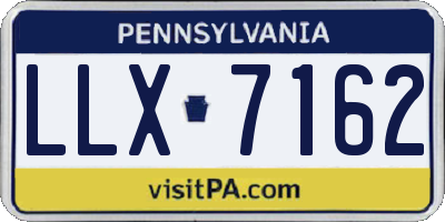 PA license plate LLX7162
