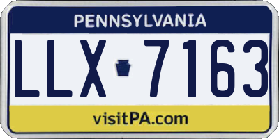PA license plate LLX7163