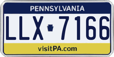 PA license plate LLX7166