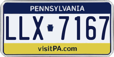 PA license plate LLX7167