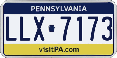 PA license plate LLX7173