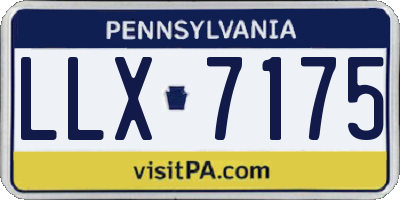 PA license plate LLX7175