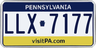 PA license plate LLX7177