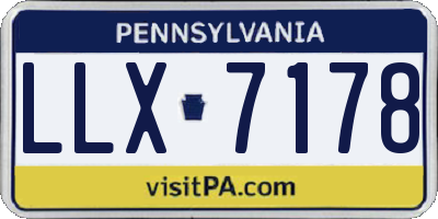 PA license plate LLX7178
