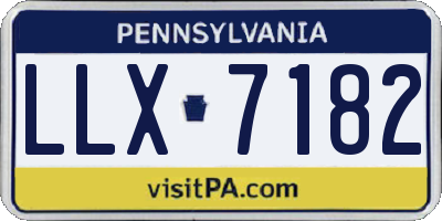 PA license plate LLX7182